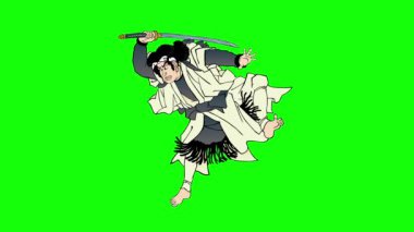 Japon bir samurayın 3 boyutlu resmi.