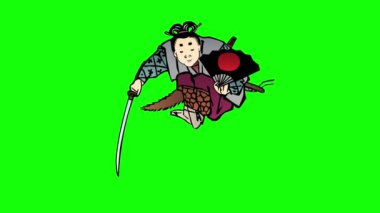 Japon geleneksel Japon kültürünün renkli çizimi, Japon kültürü.