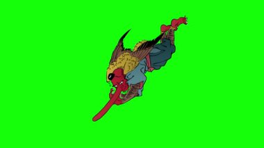 Gökyüzünde uçan yarasa.