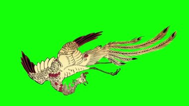 Uçuştaki bir kuş tasviri