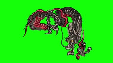 fantezi uzaylı ejderha. 3d illüstrasyon