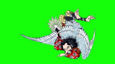 Bir adam ve bir kedi resmi..