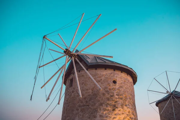 stock image windmill on the island of the mediterranean sea in the north of the state of israel