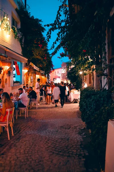 Stock image night view of the city of the old town