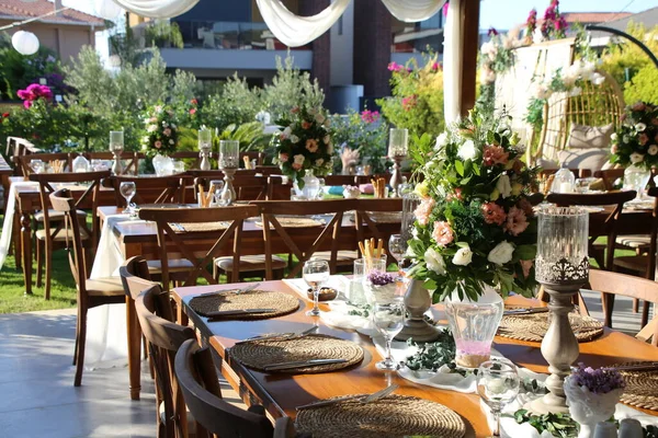 Весільна Організація Весільний Обідній Стіл — стокове фото