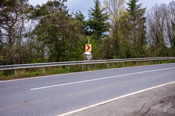 Traffic Sign Mirror Road — Stock Photo, Image