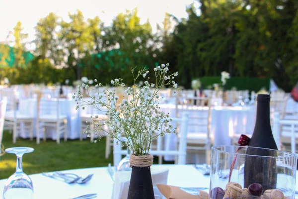 Tables Prepared Wedding Organization — Stock Photo, Image