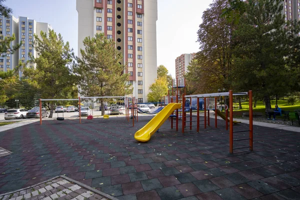 Empty Beautiful Children Playground Site — Stock Photo, Image