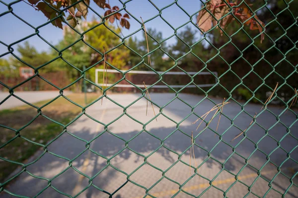 Cancha Voleibol Vacía Afuera —  Fotos de Stock