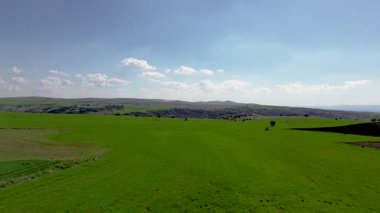 Kırsal alan ve mavi gökyüzü