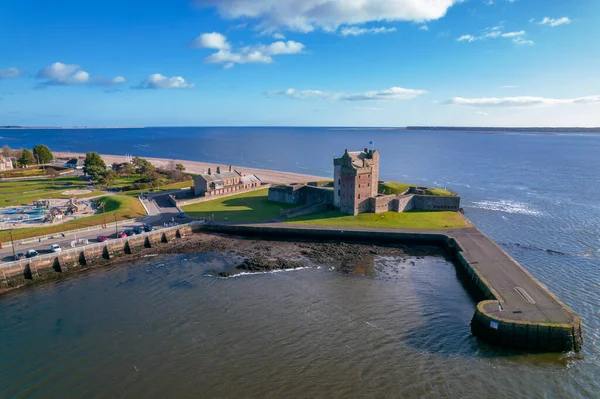 Broughty Ferry Castle Dundee, located on the banks of the River Thay in Scotland