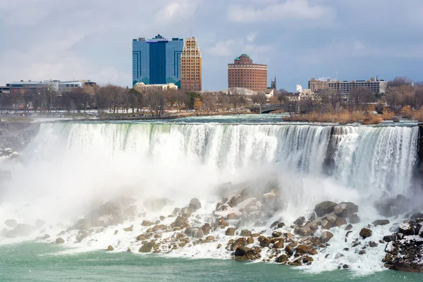 Lenyűgöző Kilátás Niagara Vízesés Napfényben Kanadában — Stock Fotó