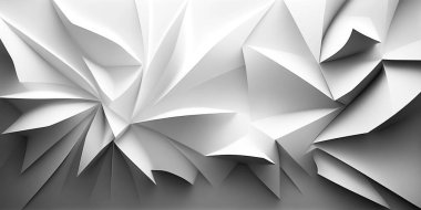 Arkaplan soyut deseni beyaz renkli, geometrik ışık ve gölge çizgileri kümesi