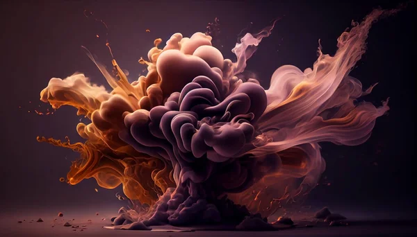 Explosive Verrückte Rauchabstraktion Dunklen Farben — Stockfoto