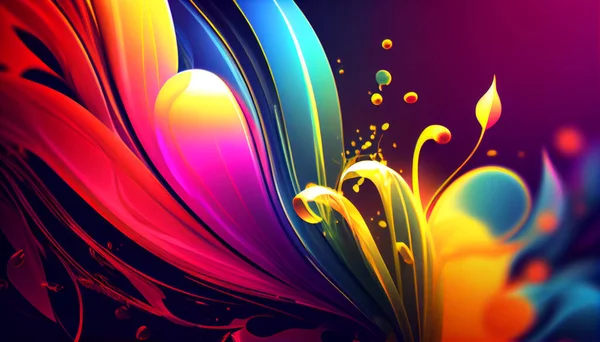 Parlak Suluboya Renklerinin Patlayıcı Çılgın Soyutlaması — Stok fotoğraf