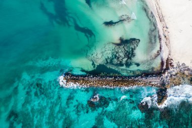 Meksika Cancun, güzel Karayip kıyıları, en üst manzara..