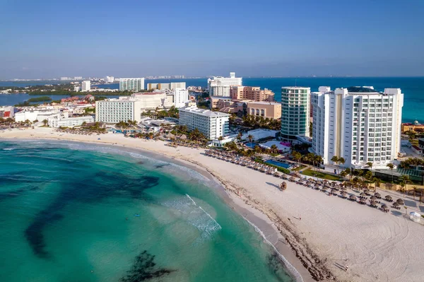 México Cancún Hermosa Costa Caribeña Vista Superior —  Fotos de Stock