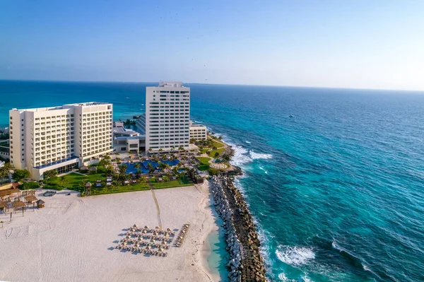 Meksyk Cancun Piękne Wybrzeże Karaibów Widok Góry — Zdjęcie stockowe