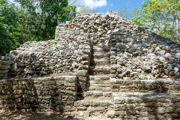 Romok Ősi Maja Város Koba Yucatán Félszigeten Mexikóban — Stock Fotó