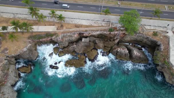 República Dominicana Santo Domingo Hermosa Costa Del Mar Caribe Con — Vídeos de Stock