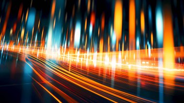 Parlak bulanık renklerde ve parlak çizgilerle güzel arkaplan resmi.