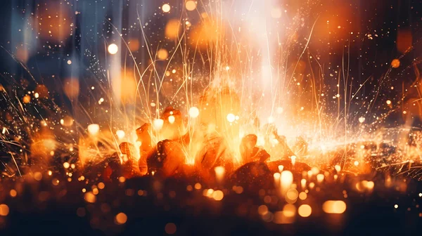 stock image Beautiful background image in bright blurry colors with flying sparks.