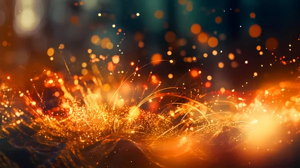 Uçan kıvılcımlarla parlak bulanık renklerde güzel arkaplan resmi.