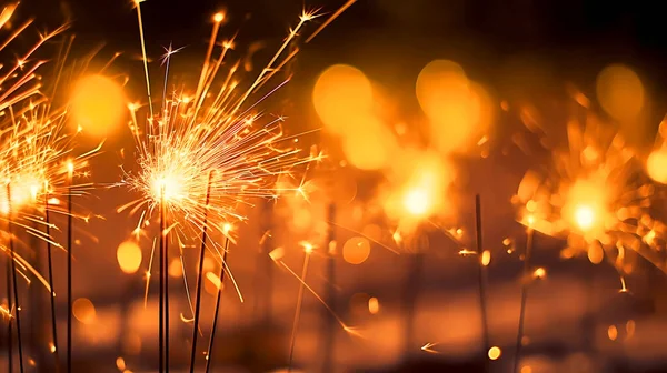 飛んで火花と明るいぼやけた色で美しい背景画像 ロイヤリティフリーのストック写真