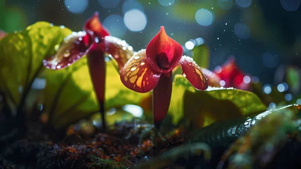 Prachtige Bloemen Het Tropische Bos Vooraanzicht — Stockfoto