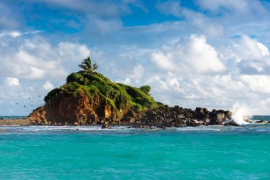 Sri Lanka adasındaki güzel Hint Okyanusu kıyısı, Mirissa.