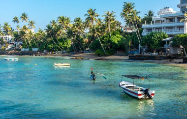 Sri Lanka adasındaki güzel Hint Okyanusu kıyısı, Mirissa.