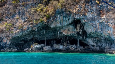 Tayland 'daki Phi Phi Adası' ndaki Viktng Mağarası.