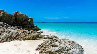 Patong yakınlarındaki Phuket Adası 'nda güzel Özgürlük Kumsalı.