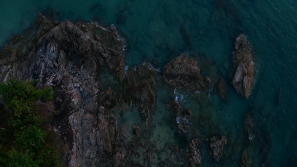 Вечер Патонга Острове Пхукет Вид Сверху Аэровидеосъемка — стоковое видео