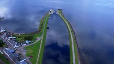 Inverness, İskoçya 'nın havadan görünüşü - şehrin panoramik görüntüsü.