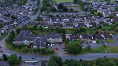Inverness, İskoçya 'nın havadan görünüşü - şehrin panoramik görüntüsü.