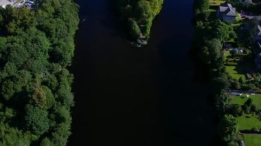 Inverness, İskoçya 'nın havadan görünüşü - şehrin panoramik görüntüsü.