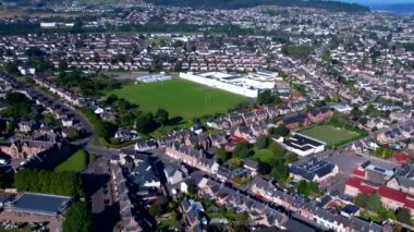 Inverness, İskoçya 'nın havadan görünüşü - şehrin panoramik görüntüsü.