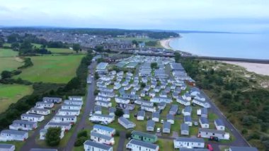 İskoçya, Nairn 'in hava manzarası - şehrin panoramik manzarası.