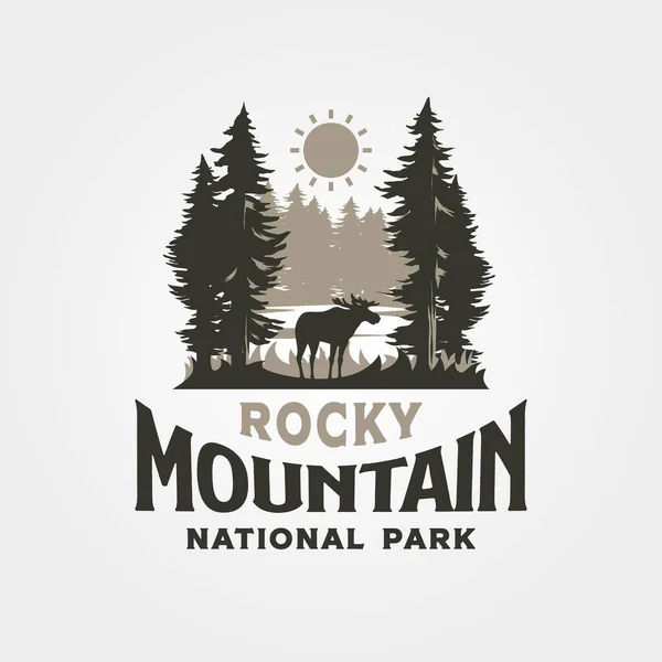 Montanha Rochosa Vintage Logotipo Livre Design Ilustração Vetorial Com Símbolo —  Vetores de Stock