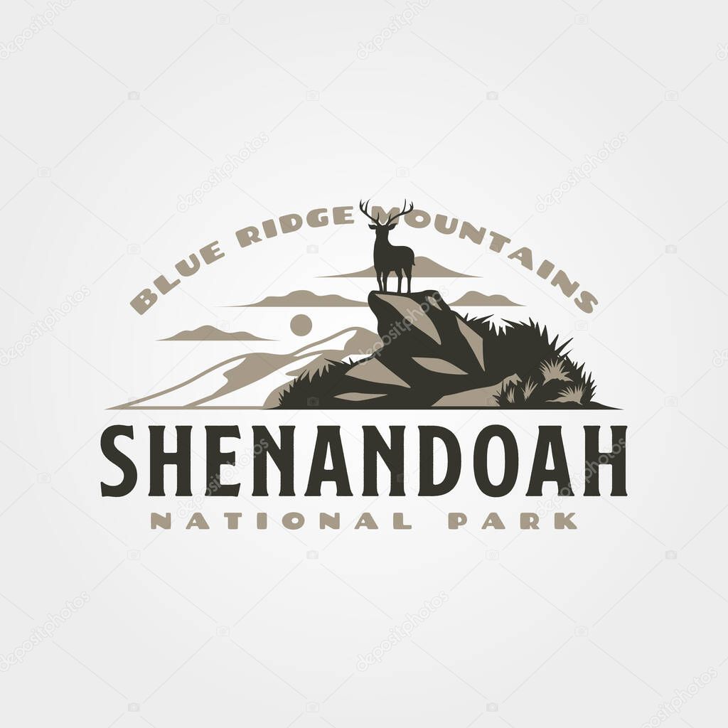 Shenandoah vintage logo vector illustration design