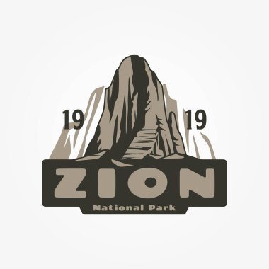 Zion vintage logo vektör çizimi tasarımı