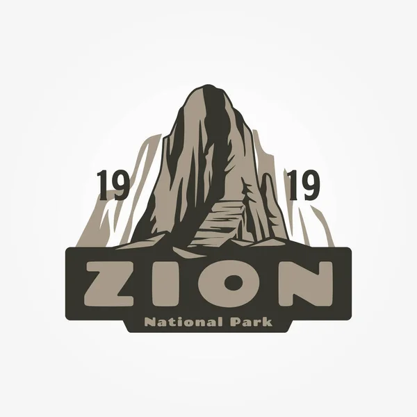 Zion Vintage Logo Vector Symbool Illustratie Ontwerp Rechtenvrije Stockillustraties