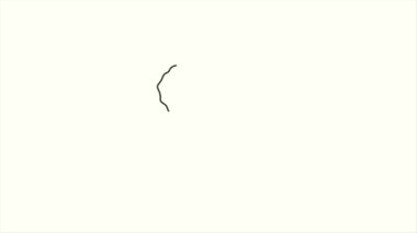 Afrika haritası simgesi hareketli grafik animasyon tasarımı, çizgi sanat afrika haritası klibi