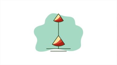 Çam ağacı animasyon çizgi film videosu. doğa ağacı hareketi grafik tasarımı