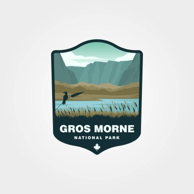Gros Morne Ulusal Park Vektör Logo Yaması