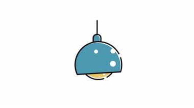 Bir ampulün animasyonu. Fikirleri, yeniliği, yaratıcılığı temsil eden ampul. İş sunumları, eğitim materyalleri ve yenilik ve ilhamla ilgili tasarımlar için uygundur.