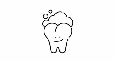 Diş fırçasının baloncuklu çizgileri diş hijyeni ya da ağız bakımı konseptini gösteriyor. Diş siteleri, posterler veya eğitim materyalleri için uygundur..