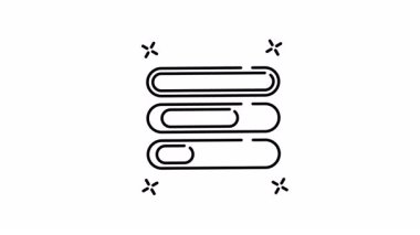 Değişen tamamlama seviyelerini gösteren üç ilerleme çubuğunun çizgi sanat animasyonu, web tasarım projeleri ve ilerlemenin görsel temsilleri için ideal.