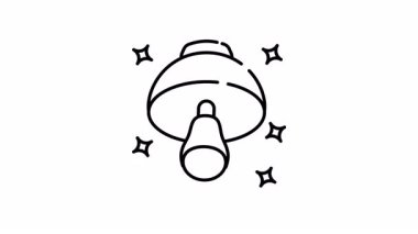 Lambanın dizayn projelerine sihirli dokunuş, çocuk kitapları illüstrasyonları ya da fantezi temalı içerik eklemek için mükemmel dönen yıldızlı çizgi sanat animasyonu.